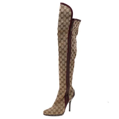 boots femme gucci|gucci thigh high boots sale.